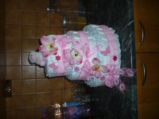 torta z plienok, torta, Torty na krstiny, veron, 1