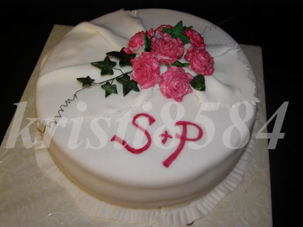 Svadobná s ružami, torta, Svadobné torty Svadobná s ružami, torta, Svadobné torty, kristi8584, 1