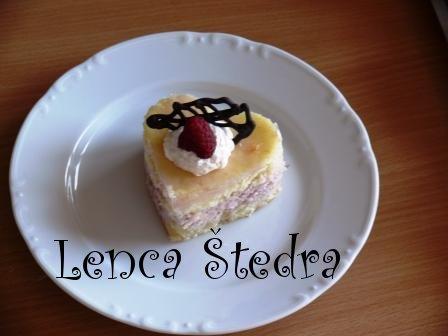 Semifreda s malinovou šlehačkou, torta, Zákusky, Lenča Š., 1