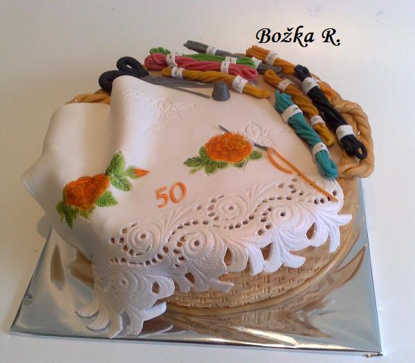 pre vyšívačku, torta pre vyšívačku, torta, Božka R., 1