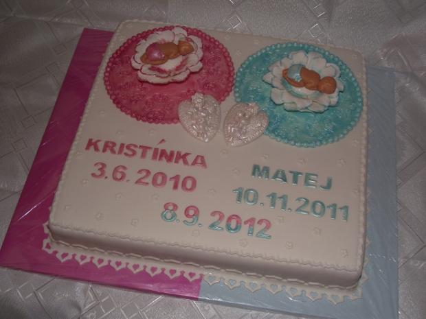 Krstiny-modro-ružové, torta, Torty na krstiny Krstiny-modro-ružové, torta, Torty na krstiny, leti, 1