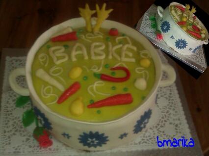 hrniec s polievkou, torta, Netradičné torty, bmarika, 1