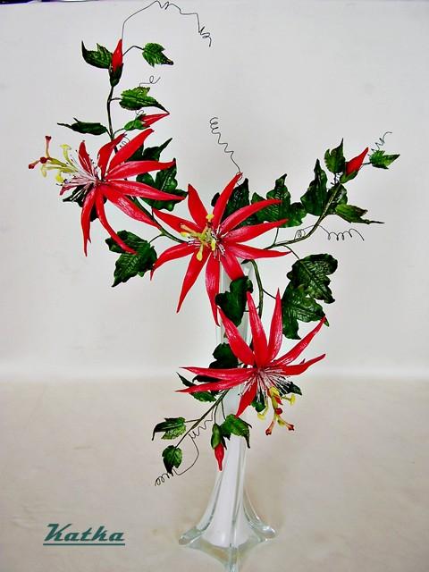 Red passionflower, torta, Ozdoby na torty Red passionflower, torta, Ozdoby na torty, Katka Ozsvaldova, 1