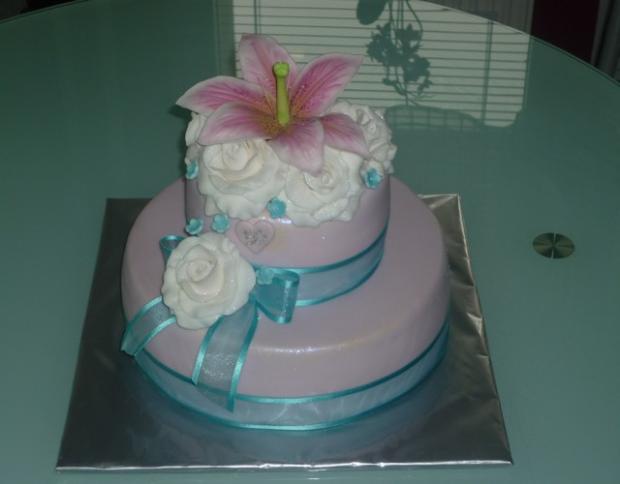 Narodeninova s laliou a ruzami..., torta, Narodeninové torty Narodeninova s laliou a ruzami..., torta, Narodeninové torty, kathka, 1