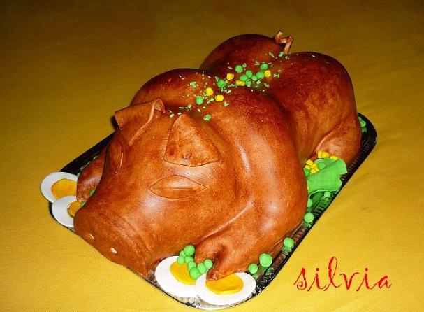 Pečené prasiatko, torta Pečené prasiatko, torta, silviar, 1