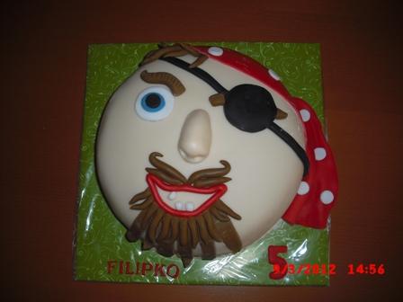 piratska hlava dla predlohy, torta, Ostané torty pre deti, dagaz, 1