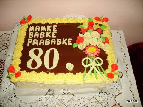 babkina 80, torta, Narodeninové torty, MilenaB, 1