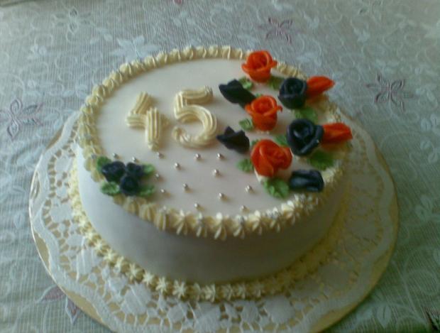 Torta k 45, torta, Narodeninové torty, snezienka230, 1