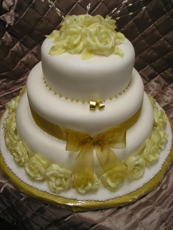 svadobna zlato-biela, torta, Svadobné torty svadobna zlato-biela, torta, Svadobné torty, Bambulkaj, 1