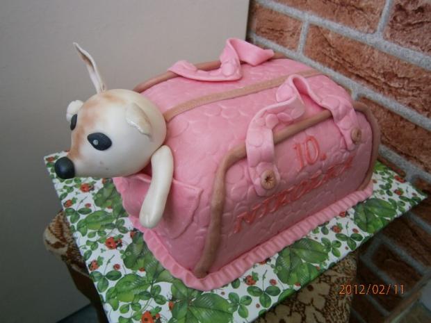 Kabelka s civavou (okukavala som podla Alenik aj ked viem ze na nu nemam, torta, Netradičné torty, olinockaaa, 1