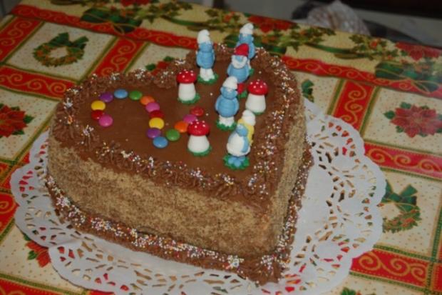so šmolkami k dvom rôčkom, torta, Rozprávkové torty, Kacik2, 1
