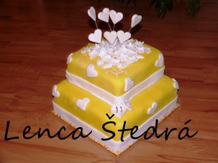 Svatební na přání nevěsty :-), torta, Svadobné torty Svatební na přání nevěsty :-), torta, Svadobné torty, Lenča Š., 1