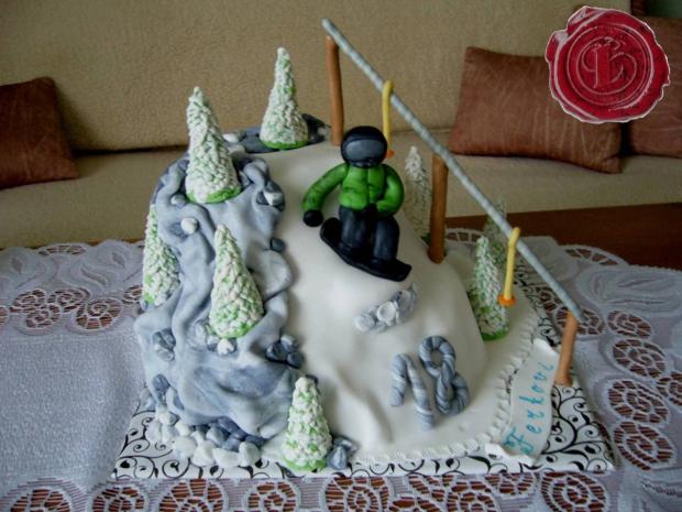 Snowbordista, torta, Športové torty Snowbordista, torta, Športové torty, lenkafab, 1