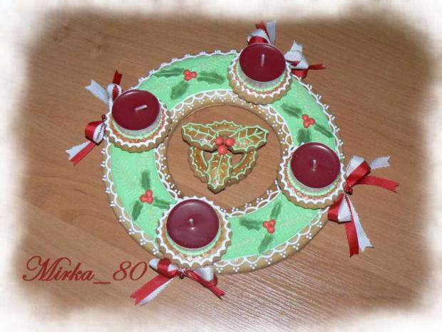 Adventný medovníkový venček 2, torta, Zákusky, mirka_80, 1