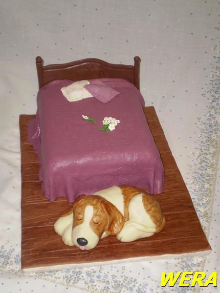 pes u postele, torta, Torty so zvieratkami, WERA, 1