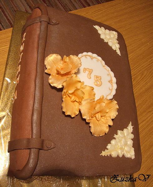 Kniha "75", torta, Narodeninové torty, ZuzkaV, 1