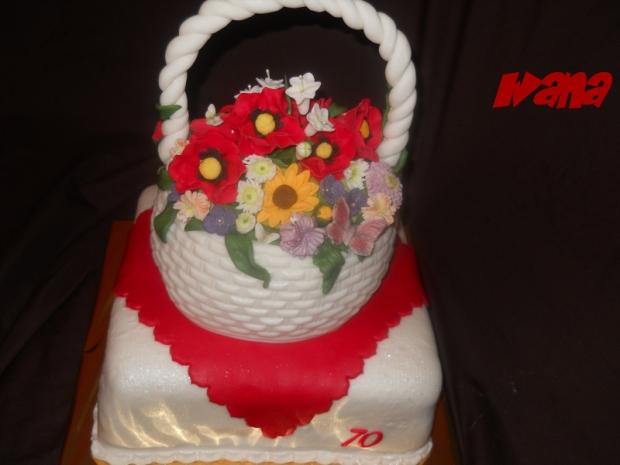 Košík na 70-tku, torta, Narodeninové torty Košík na 70-tku, torta, Narodeninové torty, Ivana111111, 1