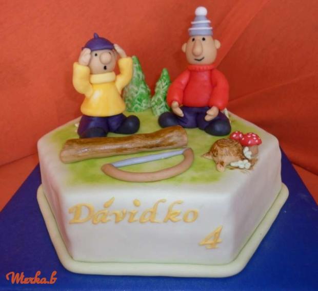 Pat a Mat v lese, torta, Rozprávkové torty, werona, 1