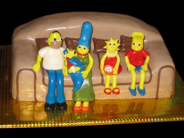 Simpsonovci podla zelania zakaznika, torta, Narodeninové torty, macko1811, 1
