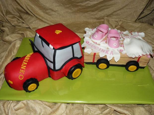 narodeniny+krst, torta, Torty autíčka, vláčiky narodeniny+krst, torta, Torty autíčka, vláčiky, zdenka2007, 1