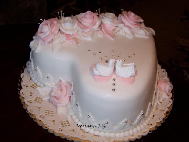 svadobná ,ružové ruže, torta, Svadobné torty, jarkag3, 1