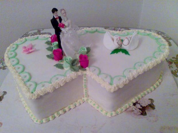 svadobné dvojsrdce, torta, Svadobné torty svadobné dvojsrdce, torta, Svadobné torty, zabacka, 1
