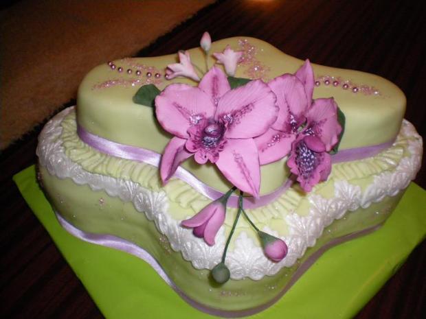Pre dámu - orchidea, torta, Narodeninové torty Pre dámu - orchidea, torta, Narodeninové torty, Edka, 1