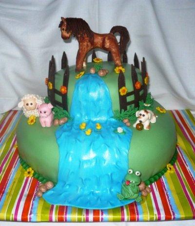 so zvieratkami pre 10 ročnú slečnu, torta, Narodeninové torty, Jane-PE, 1