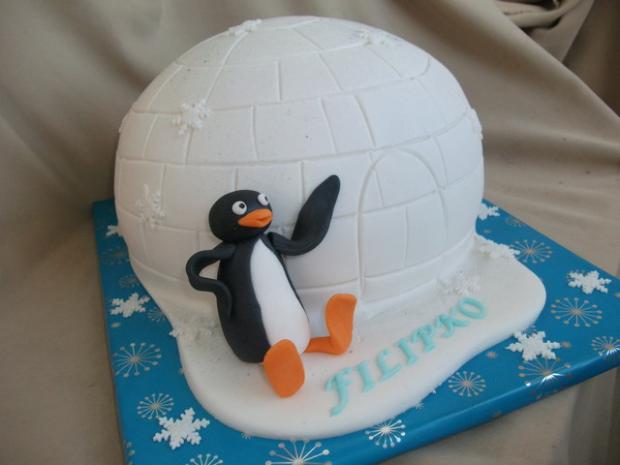Pingu a iglu, torta, Rozprávkové torty Pingu a iglu, torta, Rozprávkové torty, Alenik, 1