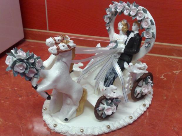 Svadobný kočiar, torta, Ozdoby na torty Svadobný kočiar, torta, Ozdoby na torty, Lillyyyyyy, 1