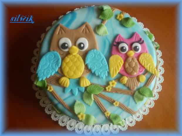 Sovičky pre múdre detičky, torta, Torty so zvieratkami Sovičky pre múdre detičky, torta, Torty so zvieratkami, silwik, 1