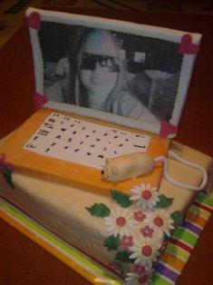 Notebook, torta, Netradičné torty Notebook, torta, Netradičné torty, slavienka, 1
