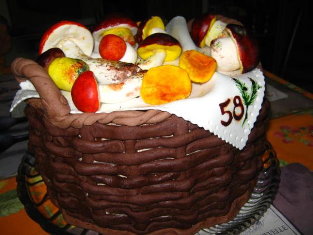 "na hubách" , torta, Narodeninové torty "na hubách" , torta, Narodeninové torty, Dusca, 1