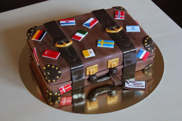 Kufor pre cestovateľa, torta, Netradičné torty Kufor pre cestovateľa, torta, Netradičné torty, jazvinka, 1