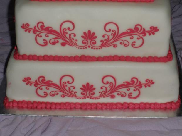Detail-strencils, torta, Svadobné torty, Žanet, 1