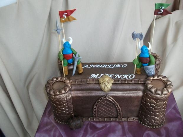 Hradby a ritieri, torta, Ostané torty pre deti Hradby a ritieri, torta, Ostané torty pre deti, Alenik, 1