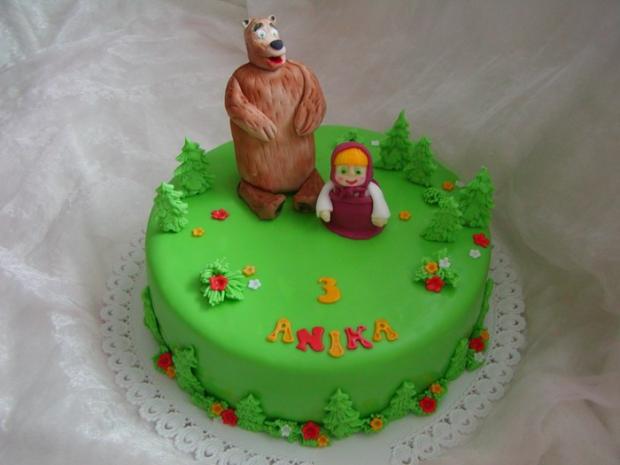 medveď a Máša, torta, Rozprávkové torty medveď a Máša, torta, Rozprávkové torty, , 1