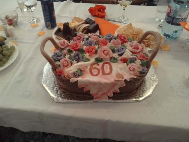 Kôš pre tetu k 60., torta, Narodeninové torty, sizi, 1