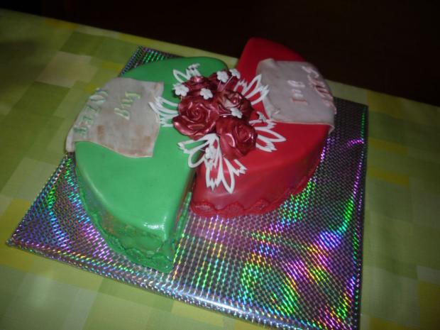 dvojpromočná - otec a dcéra , torta, Torty - škola, stužková dvojpromočná - otec a dcéra , torta, Torty - škola, stužková, tretinka, 1