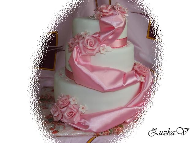 Saténová 2, torta, Svadobné torty Saténová 2, torta, Svadobné torty, ZuzkaV, 1
