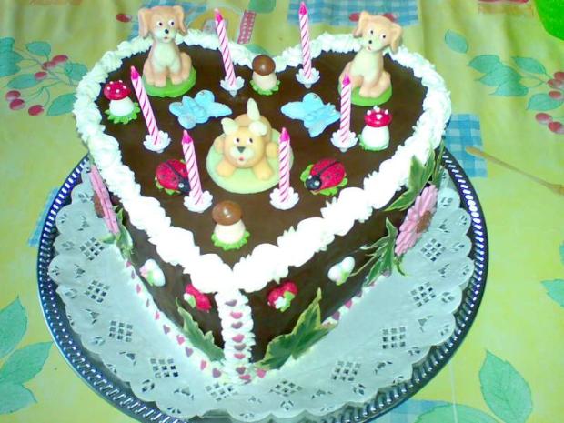 srdiečko  k 6 narodeninám, torta, Torty so zvieratkami, zabacka, 1