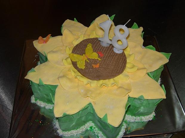 slnečnica, torta, Narodeninové torty, majkaa82, 1