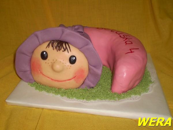 žížala Jůlie, torta, Rozprávkové torty žížala Jůlie, torta, Rozprávkové torty, WERA, 1