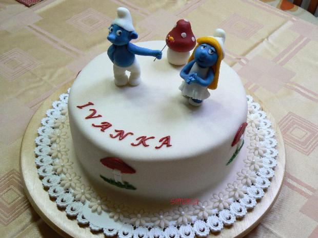Šmolkovia, torta, Rozprávkové torty, simasa, 1