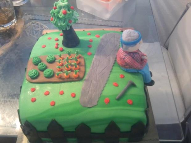 Starký na záhradke-iný pohľad, torta, Narodeninové torty, lenka2201, 1