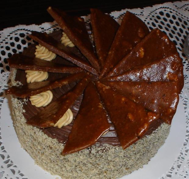 karamelová oblátka ako vejár, torta, Narodeninové torty, Alois, 1