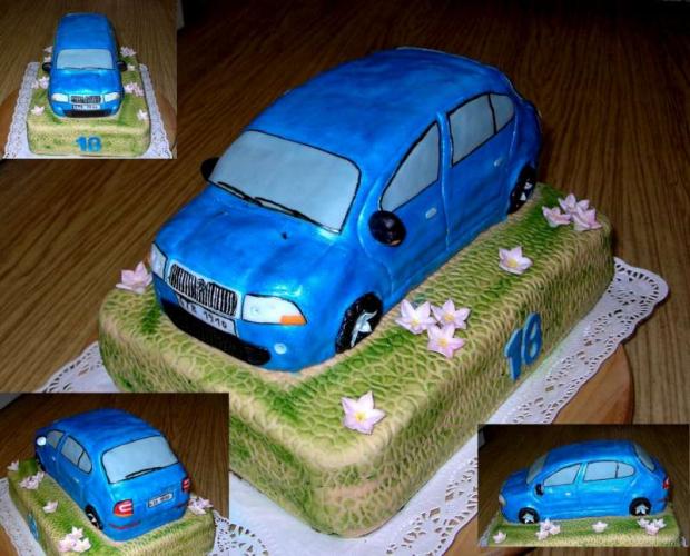 Škoda Octavia, torta, Torty autíčka, vláčiky Škoda Octavia, torta, Torty autíčka, vláčiky, Heimerka, 1