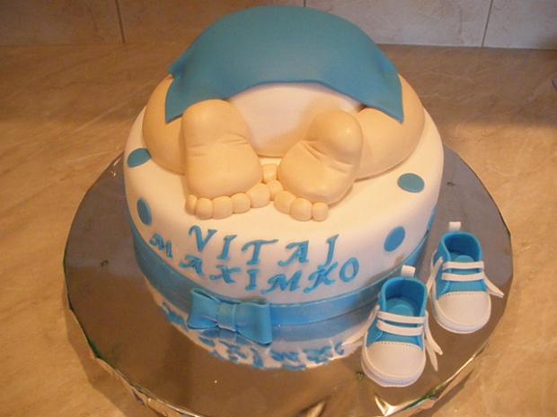 ,,Nožičky a zadoček,,, torta, Torty na krstiny ,,Nožičky a zadoček,,, torta, Torty na krstiny, Iveta Barlíková, 1