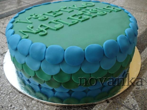 Modro-zelená, torta, Narodeninové torty Modro-zelená, torta, Narodeninové torty, novanka, 1