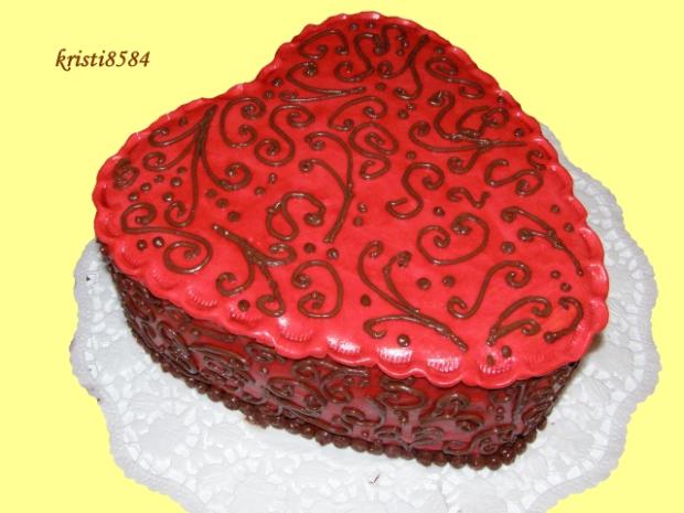 Srdiečko červené, torta, Narodeninové torty, kristi8584, 1
